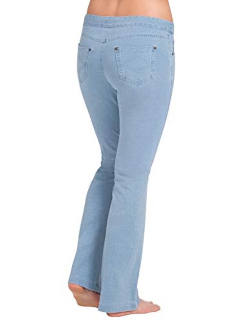 PajamaJeans Women's Petite Bootcut Stretch Knit Denim Jeans