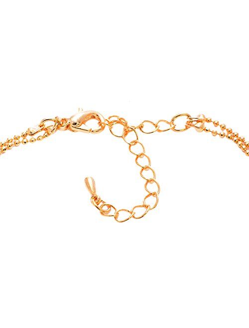 Spinningdaisy Double Line Rhinestone Crystal Initial Anklet