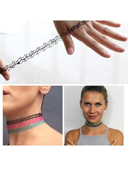 BodyJ4You 12PC Choker Necklace Set Henna Tattoo Stretch Elastic Jewelry Women Girl Gift Pack