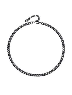 PROSTEEL Stainless Steel Cuban Chain Necklace, Silver/Gold/Black Tone, Nickel-Free, Hypoallergenic Necklace, W: 4.8mm-14mm, L: 14inch-30inch, Come Gift Box