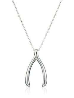 Sterling Silver Wishbone Pendant Necklace