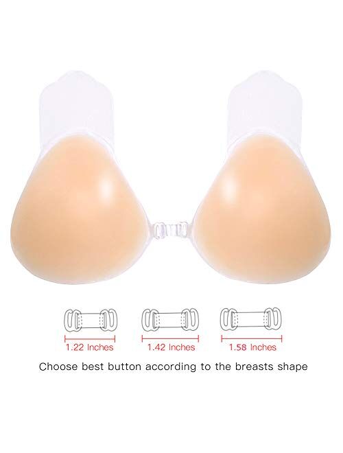 Anazalea Sticky Bras for Women Push Up, Lift Sticky Adhesive Silicone Nipple Cover
