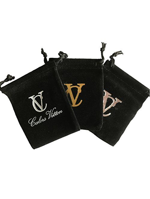 Calors Vitton 4 Pieces a Set 1mm Box Chain 316L Stainless Steel Necklaces for Women 16"-30"