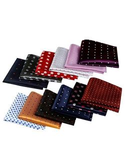 Jeatonge Pocket Square For Men Assorted 12 Pack (Style 01)