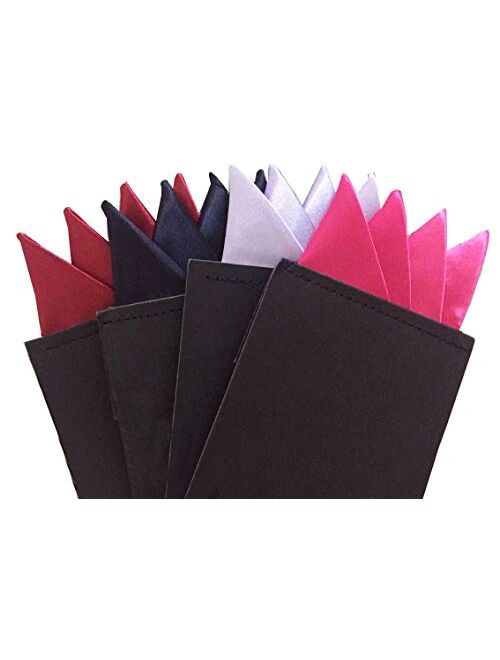 Men's PreFolded Pocket Squares On Card Assorted colors Polka dots Polyester Stain 3 Style 12 pieces