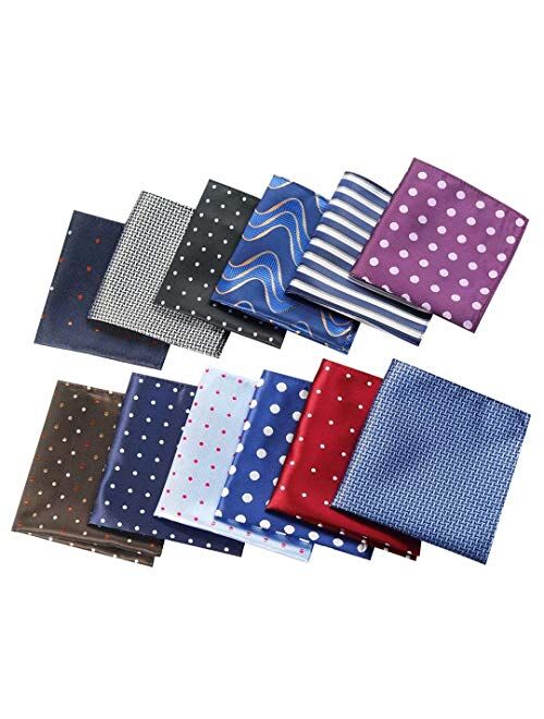 Jeatonge Pocket Square For Men Assorted 12 Pack (Style 03)