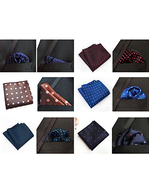 Jeatonge Pocket Square For Men Assorted 12 Pack (Style 02)