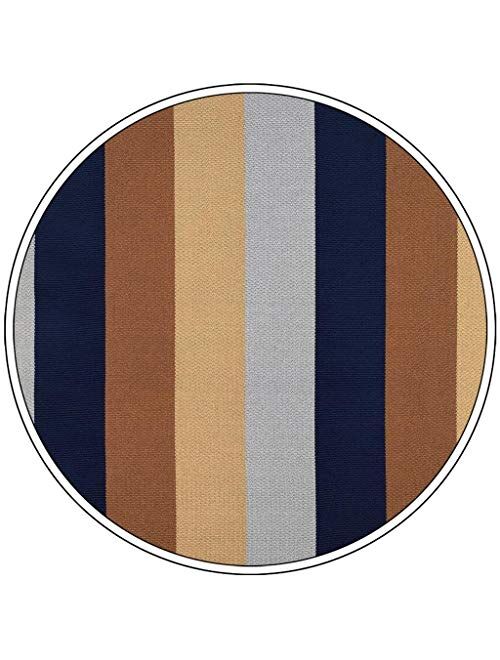 S&W SHLAX&WING New Ties for Men Striped Blue Brown Necktie for Suit Jacket Business