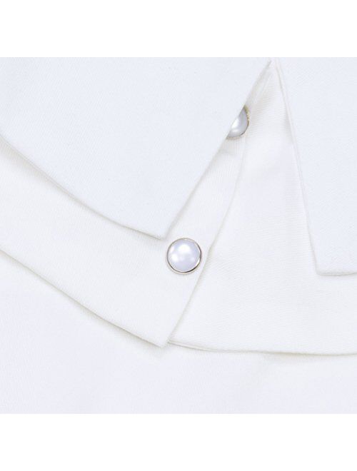 Anzermix Peter Pan Detachable Shirt Dickey Blouse False Collar 2 Colors
