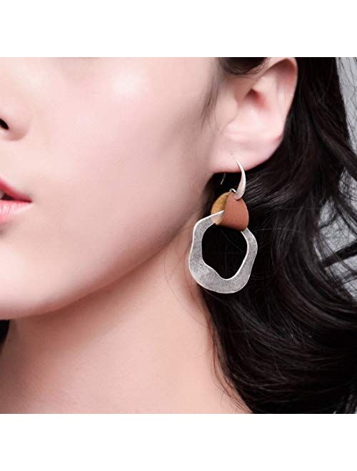 CrownUS Women Hoop Earring for Girls Dangle Drop Packs Boho Ear Jewelry