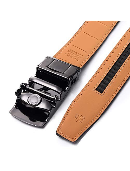 Men's Belt,Bulliant Slide Ratchet Belt For Men Dress Pant Shirt Genuine Leather,Trim To Fit