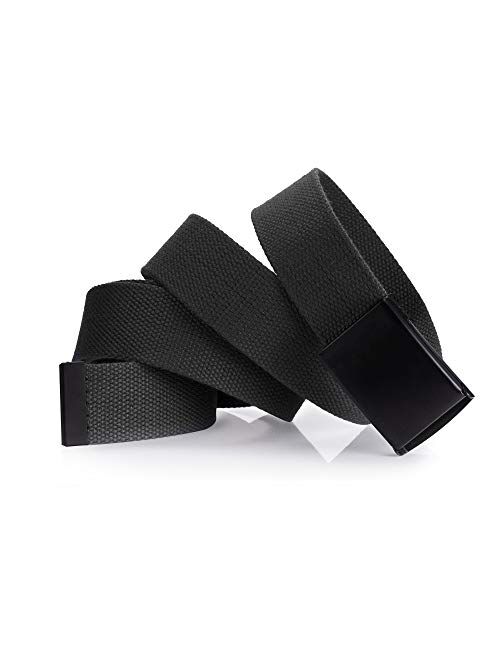Cut To Fit Canvas Adjustable buckle Web Belt Size Up to 52