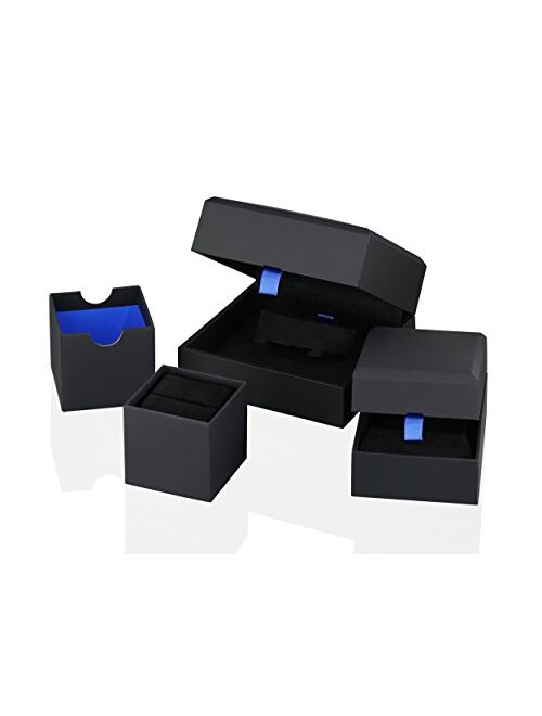 Amazon Essentials Plated Sterling Silver Cubic Zirconia Leverback Earrings (Round & Princess)