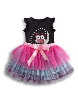 Toddler Flower Girl Dress Winter Long Sleeve Tutu Party Dresses for Girls 3-7 Years