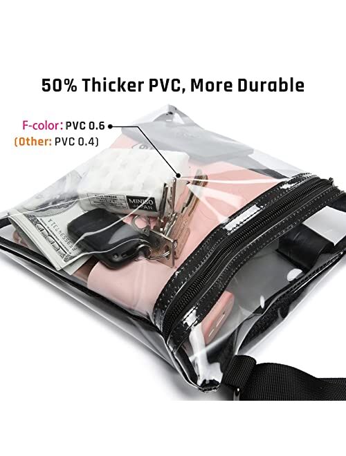 Clear Bag, F-color Clear Stadium Bag NFL, BTS Approved Concert Purse for Women