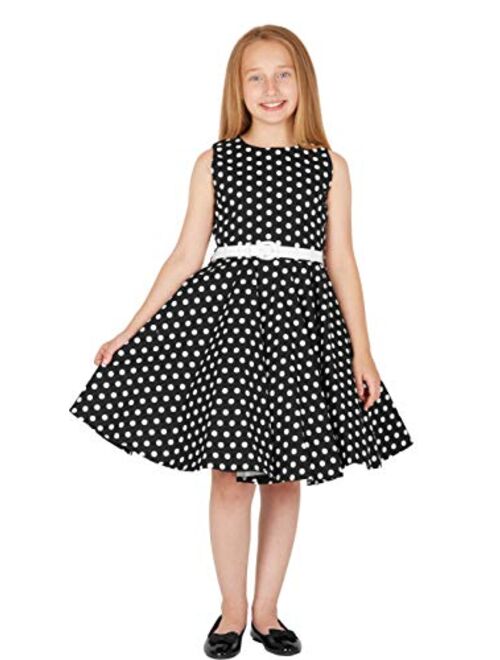 BlackButterfly Kids Audrey Vintage Polka Dot 50s Girls Dress