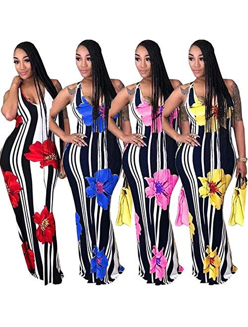 Womens Mermaid Long Maxi Dress - Off The Shoulder Triple Color Block Bodycon Dress