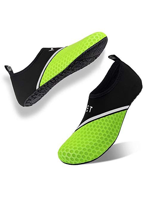 Water-Shoes-Swim-Shoes Quick-Dry Barefoot Aqua-Socks-Beach-Shoes for Pool Yoga Surf for Womens-Mens