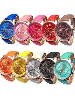 Women's Wholesale 10 Assorted Platinum Watch Fashion Quartz Watch