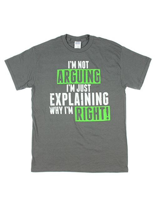 Humor Im Not Arguing Just Explaining Why Right - Mens Cotton T-Shirt