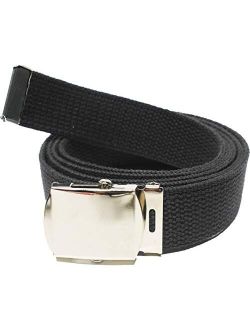 ARMYU Army Web Belt 100% Cotton Canvas Military Color Belts 54