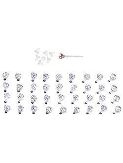 Set of Nylon Posts Plastic Posts Crystal Stud Hypoallergenic Earrings