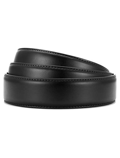 CHAOREN Ratchet Belt Replacement Strap 1 3/8, Leather Belt Strap for 40MM Slide Click Buckle