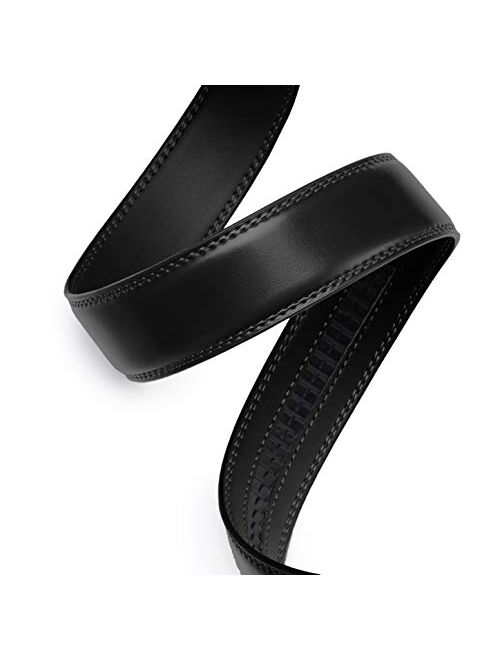 CHAOREN Ratchet Belt Replacement Strap 1 3/8, Leather Belt Strap for 40MM Slide Click Buckle