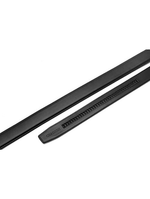 CHAOREN Ratchet Belt Replacement Strap 1 3/8, Leather Belt Strap for 40MM Slide Click Buckle