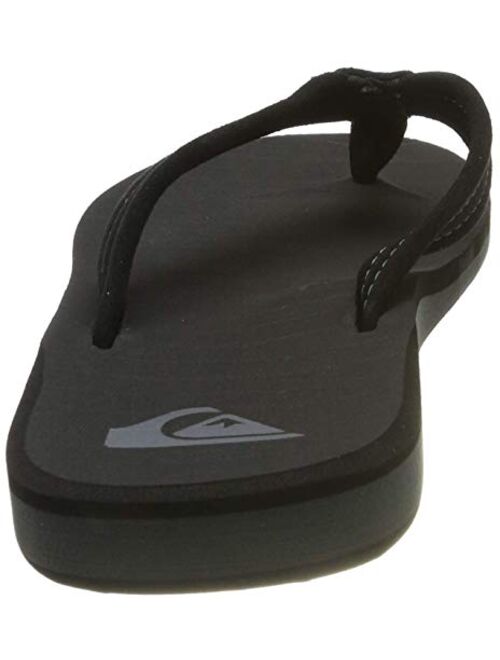 Quiksilver Men's Carver Suede 3-Point Flip Flop Sandal Athletic