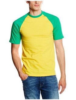 Cotton Colour Block Short sleeve baseball tee