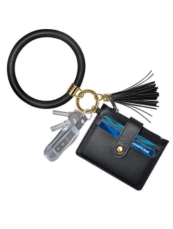 Keychain Bracelet, Doormoon Tassel Key Chain Wristlet Ring Circle Bangle