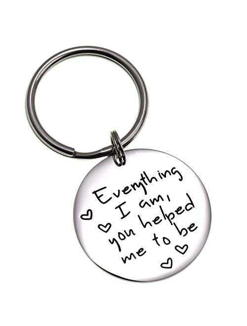 LParkin Everything I Am You Helped Me to Be Keychain Gift for Mum