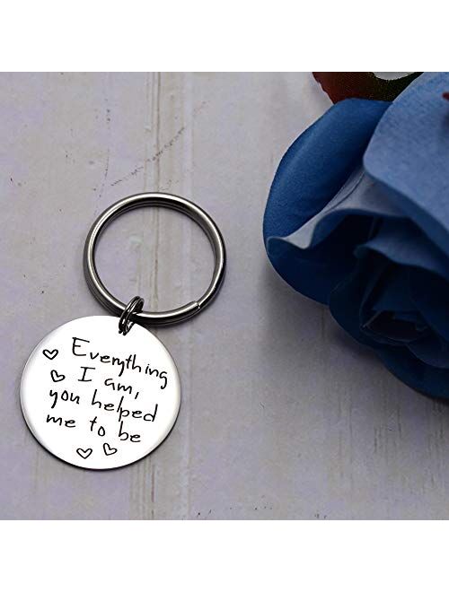 LParkin Everything I Am You Helped Me to Be Keychain Gift for Mum