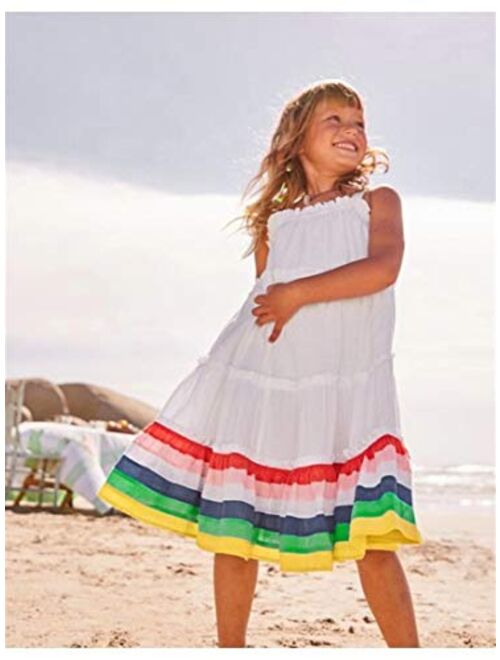 HILEELANG Girl Summer Beach Dress Halter Neck Sleeveless Casual Tank Outfit Sundress 1-12Y