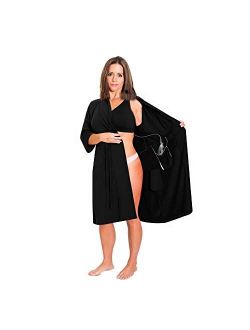 Surgical Recovery Robe with Internal Pockets for Post-Operative Drain Holder and Mastectomy Bra for Women with Pockets