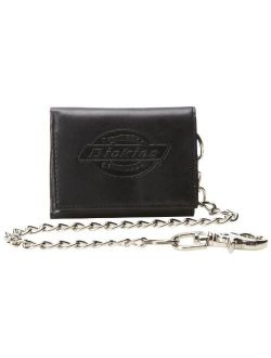 Men's Trifold Chain Wallet With ID Window And Credit Card Pockets