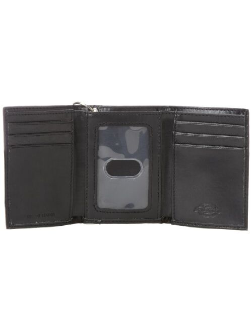 Dickies Men's Trifold Chain Wallet With ID Window And Credit Card Pockets