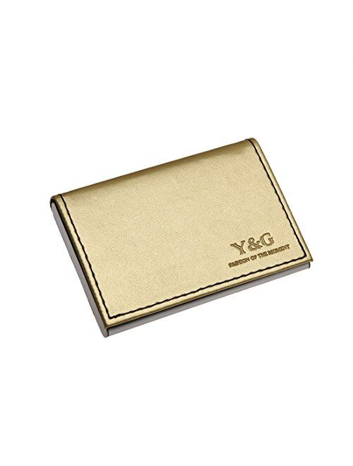 Y&G Mens Fashion Minimalist Leather PU Business Credit ID Card Holder with Magnetic 