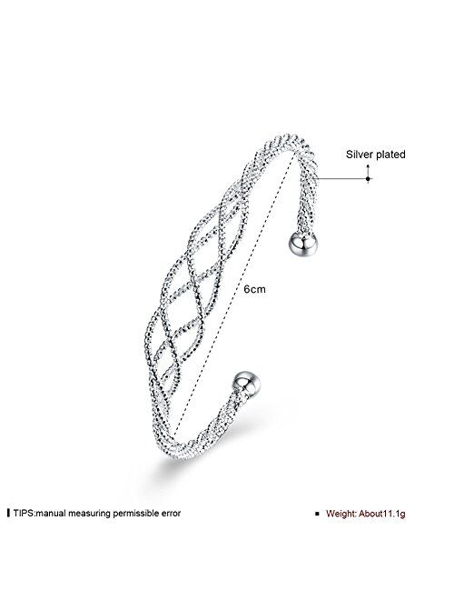 Fashion Trendy Open Leaf Cuff Bracelet Bangles for Women Simple Plant Bracelet Femme Boho Jewelry Birthday Gift