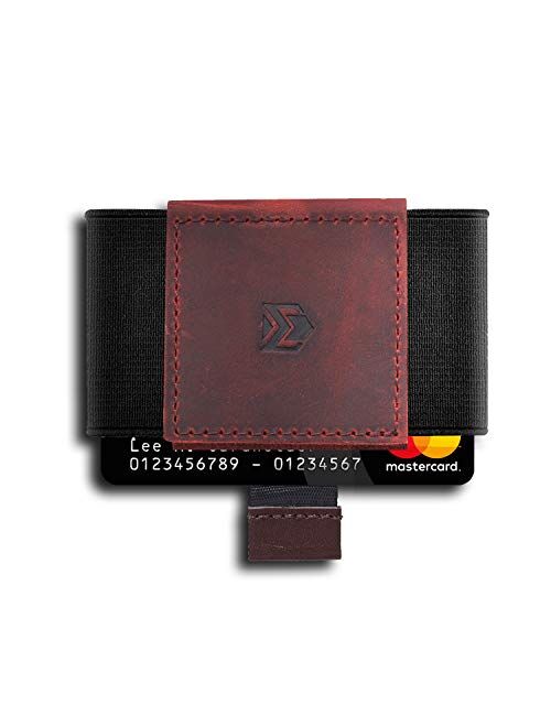 Minimalist Credit Card Holder Wallet - Elastic Front Pocket Slim for Men Women