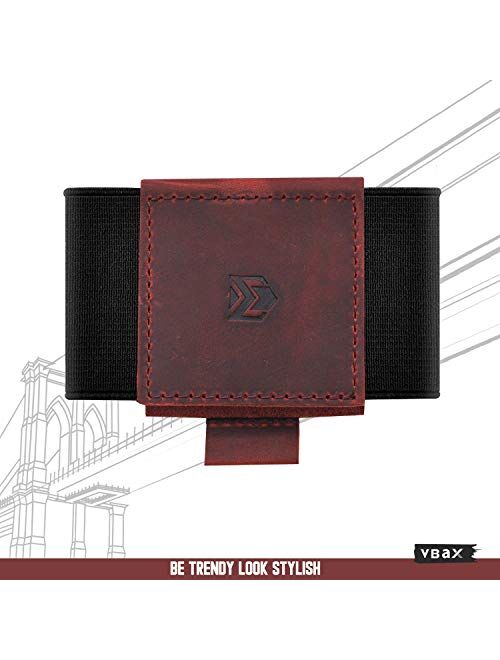 Minimalist Credit Card Holder Wallet - Elastic Front Pocket Slim for Men Women