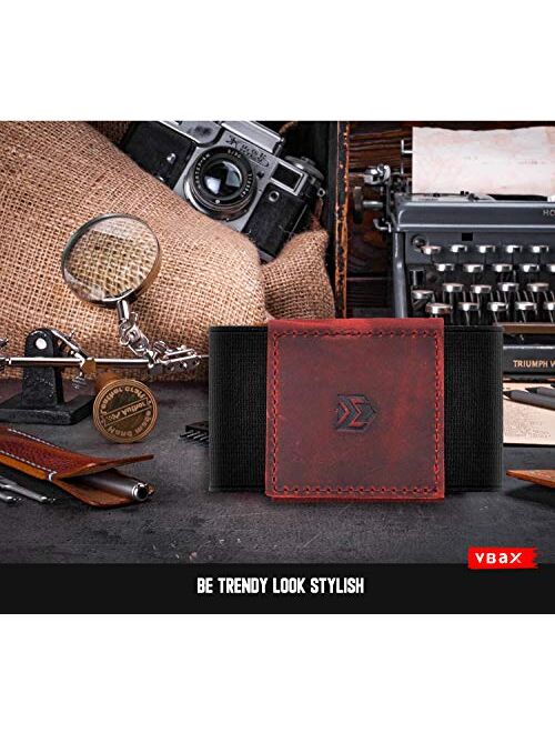 Minimalist Credit Card Holder Wallet - Elastic Front Pocket Slim for Men Women