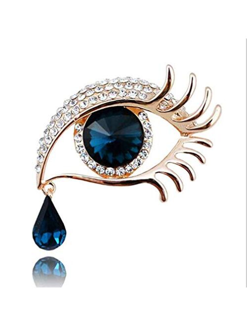 Comelyjewel Premium Quality Personality Tear of Angel Rhinestone Brooch Pin Covered Clip for Women