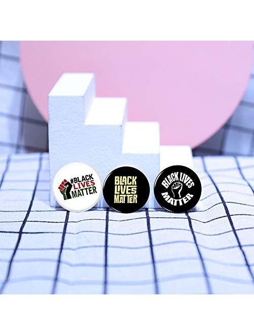 Panic Buttons BLACK LIVES MATTER 8 NEW 1 Inch (25mm) Set of 8 Pinback Buttons Badges Pins 1" BLM