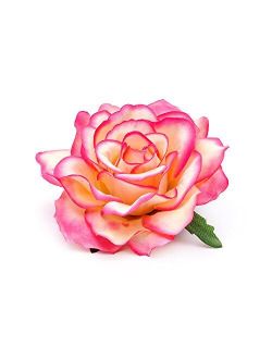 DreamLily Rose Flower Hair Clip Flamenco Dancer Pin up Flower Brooch BC10