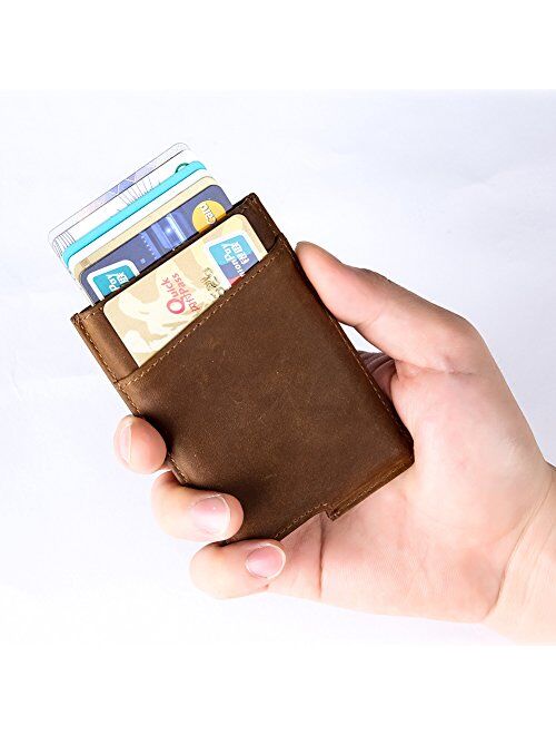 Dinghao RFID Blocking Slim Money Clip Aluminum Wallet Automatic Pop-up Card Case