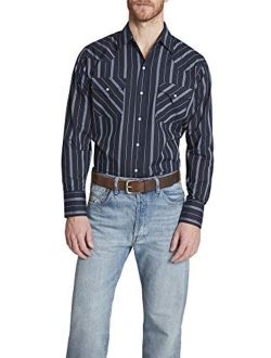 ELY CATTLEMAN Men's Long Sleeve Stripe Western Shirt