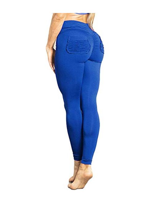 FITTOO Women Butt Lift Ruched Sport Workout Sexy High Waist Tight Leggings