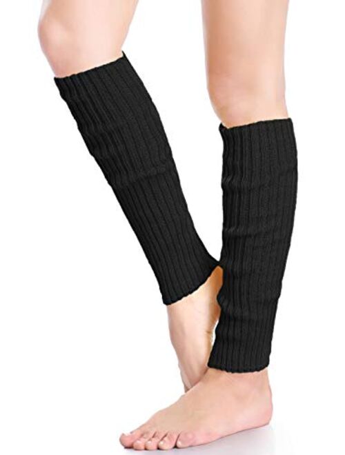 daisysboutique Retro Unisex Adult Junior Ribbed Knitted Leg Warmers